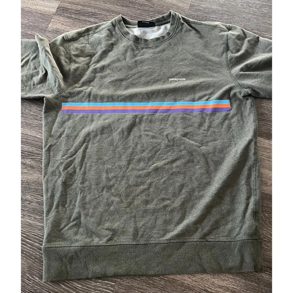 PATAGONIA Fitz Roy Bar Stripe Crew Midweight Sweatshirt Pullover men’s size M